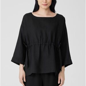Eileen Fisher black bateau top